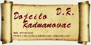 Dojčilo Radmanovac vizit kartica